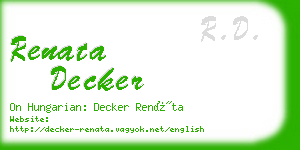 renata decker business card